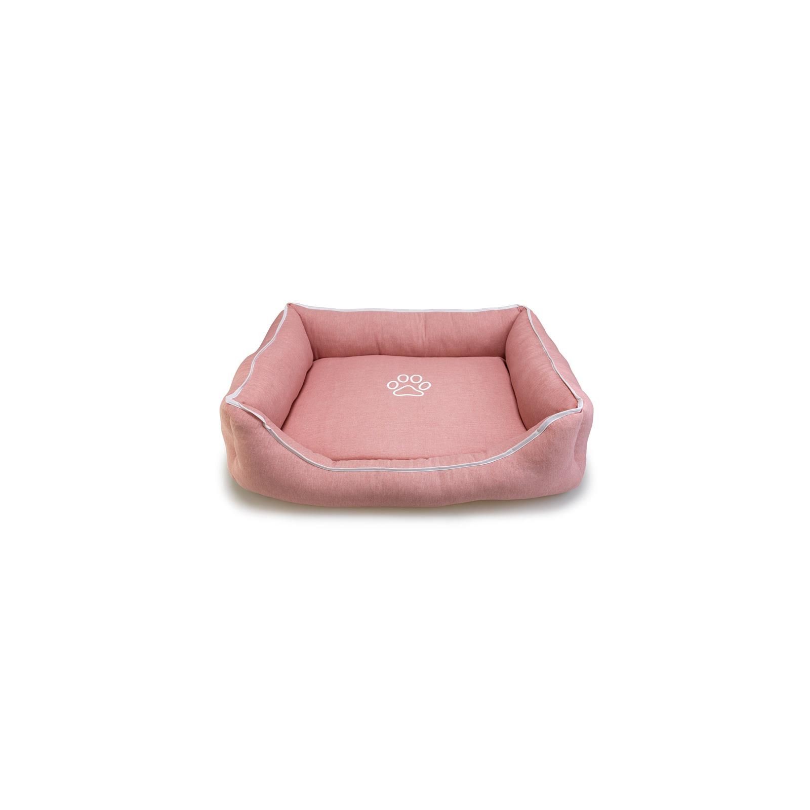 Square Pink Dog Bed with Paw Print 70x55x19cm Square Pink Dog Bed with Paw Print 70x55x19cm