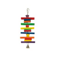 Juguete de Madera Colorido con Campana para Aves