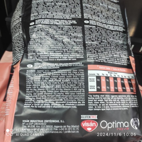 Optima Nova Adult Mini Salmón y Patata 800g Alimento