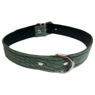 Stylish Red Leather Dog Collar