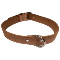 Stylish Red Leather Dog Collar