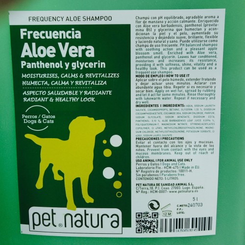 Champú Aloe Vera de Uso Frecuente 5 Litros