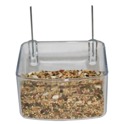 Stainless Steel Parrot Feeder with Screw Mechanism