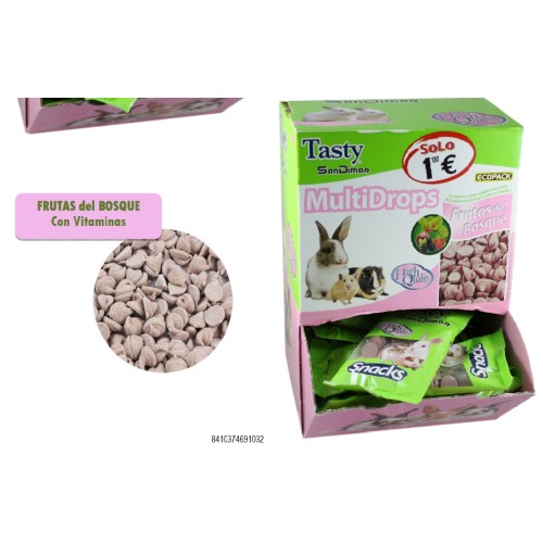 Snacks Multidrops Frutas del Bosque para Roedores