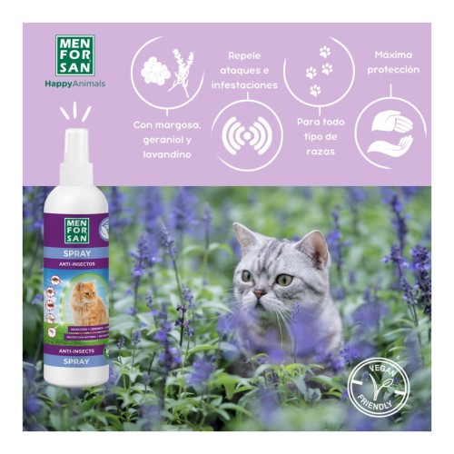 Spray Repelente de Insectos Menforsan 250 Ml para Gatos