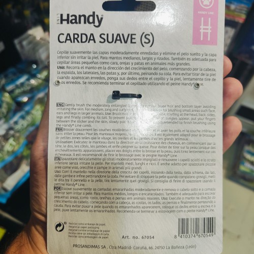 Carda Suave Talla S para Cuidado Suave de Mascotas