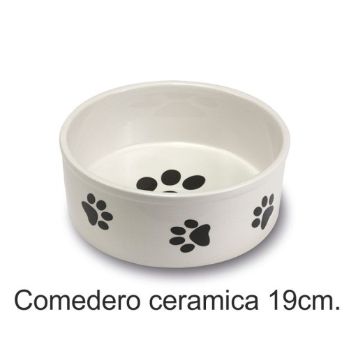 Ceramic Pet Bowl with Paw Prints