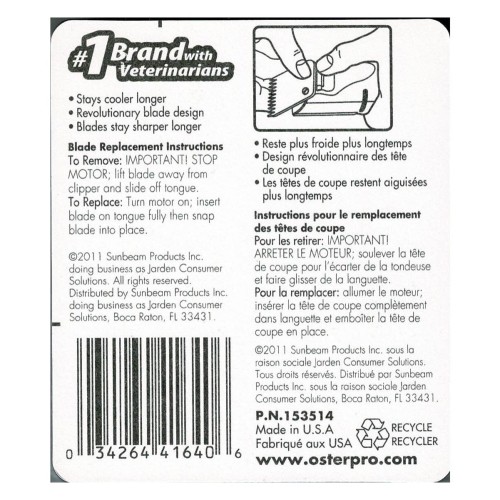 Cuchilla Size 4F Oster para Aseo Canino