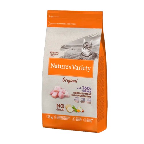 Nature's Variety Gato Original Esterilizado Pavo 1.25kg