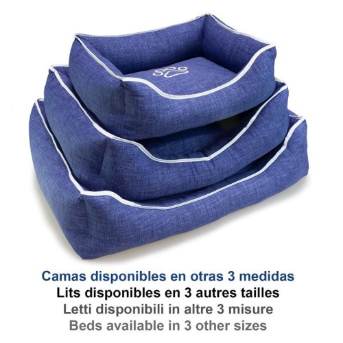 Black Stars Square Bed 70x55x19 Cm